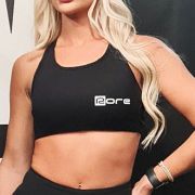 Womens Bra Top Black Front 1080X1080