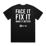 Mens T Back BLACK Face it fix it